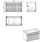 Set Kabinett Comad Iconic Cashmere ICONIC CASHMERE 82-80-D-1S, Waschbecken Comad Sky SKY80/DP-8099