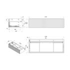 Set Kabinett Ksuro 02 50005030, Naphtha-Arbeitsplatte Ksuro 02 53005000