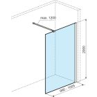 Set Begehbare Duschwand Excellent Vidoq KAEX.1507.930.LP.GL, Begehbare Duschwand Excellent Vidoq KAEX.1506.1000.LP.GL