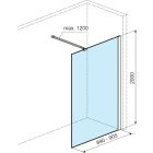 Set Begehbare Duschwand Excellent Vidoq KAEX.1507.830.LP.BL, Begehbare Duschwand Excellent Vidoq KAEX.1506.900.LP.BL