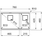 Set Küchenarmatur Franke Pescara 360 115.0545.136, Granitspüle Franke Kanon 125.0721.162