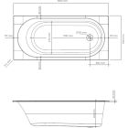 Set Badewannenabtrennung Oltens Sela 23202100, Rechteckige Badewanne Oltens Lykke 10009000