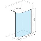Set Begehbare Duschwand Excellent Vidoq KAEX.1507.830.LP.GL, Begehbare Duschwand Excellent Vidoq KAEX.1506.1000.LP.GL