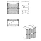 Set Kabinett Comad Nova Cashmere NOVA CASHMERE 82-60-2S, Arbeitsplatte Comad Nova Cashmere NOVA CASHMERE 89-60