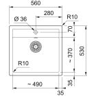 Set Tektonit-Waschbecken Franke Sirius SID 143.0702.425, Küchenarmatur Hagser Emma HGR70000035