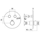 Set Badewannen- und Duscharmatur Kronenbach Smart Push 19044002SM, Kopfbrause Kronenbach Supra 2.0 153765001904SMN, 01900190KBN, 27409002SMKB, 28276000KBSM, 28628002SMKB, 27500001 KB