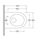 Set WC-Becken mit Absenkautomatik-Sitz Kludi Resa D 24WCSET43, Unterputzrahmen Kludi Unifix 79300