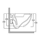 Set WC-Becken mit Absenkautomatik-Sitz Kludi Resa D 24WCSET43, Unterputzrahmen Kludi Unifix 79300