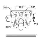 Set WC-Becken mit Absenkautomatik-Sitz Kludi Resa D 24WCSET43, Unterputzrahmen Kludi Unifix 79300
