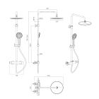 Set Duschset Oltens Vatten 36505100, Auslauf für Badewannenarmatur Oltens Numa 39106100