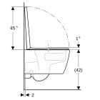 Set WC-Becken mit Absenkautomatik-Sitz Geberit iCon 503.048.00.8, Unterputzrahmen Geberit Duofix 111.003.00.2, 111.815.00.1, 156.050.00.1