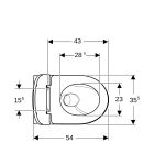 Set Unterputzrahmen Geberit Duofix 111.320.00.6, WC-Becken mit Absenkautomatik-Sitz Geberit Selnova 503.083.00.1, 111.815.00.1, 156.050.00.1