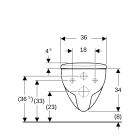 Set Unterputzrahmen Geberit Duofix 111.320.00.6, WC-Becken mit Absenkautomatik-Sitz Geberit Selnova 503.083.00.1, 111.815.00.1, 156.050.00.1