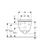 Set WC-Becken mit Absenkautomatik-Sitz Geberit iCon 503.046.00.1, Unterputzrahmen Geberit Duofix 111.320.00.6, 111.815.00.1, 156.050.00.1