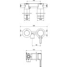 Set Badewannen- und Duscharmatur Excellent Pi AREX.1240AB, Schlauchanschluss mit Griff Excellent Pi AREX.1241AB, AREX.1243AB, AREX.SH.023AB