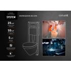 Set WC-Becken mit Absenkautomatik-Sitz Cersanit City K701-104, Verdeckter Rahmen mit Betätigungsplatte Cersanit S701-779