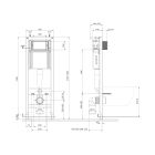 Set WC-Becken mit Absenkautomatik-Sitz Cersanit City K701-104, Verdeckter Rahmen mit Betätigungsplatte Cersanit S701-779