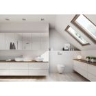 Set WC-Becken mit Absenkautomatik-Sitz Cersanit Zen S701-428, Verdeckter Rahmen mit Betätigungsplatte Cersanit S701-778