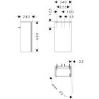 Set Waschbecken Hansgrohe Xevolos E 61086450, Kabinett Hansgrohe Xilesa E 54244700