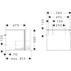 Set Kabinett Hansgrohe Xilesa E 54253550, Waschbecken Hansgrohe Xelu Q 61016450
