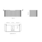 Set Kabinett Oltens Hamnes 60024300, Naphtha-Arbeitsplatte Oltens Hamnes 63014300