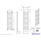 Set Badezimmerheizkörper Instal Projekt Retto RET-40/140C12, Thermostatset Instal Projekt Z17 606400001C12