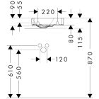 Set Kabinett Hansgrohe Xilesa E 54244780, Waschbecken Hansgrohe Xelu Q 60314450