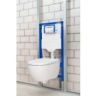 Set WC-Set mit Sitz Geberit Smyle Square 500.683.00.2, Unterputzrahmen Geberit Duofix 111.320.00.6, 111.815.00.1, 156.050.00.1