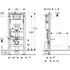 Set Unterputzrahmen Geberit Duofix 111.170.00.2, WC-Becken mit Absenkautomatik-Sitz Omnires Ottawa OTTAWAMWBP
