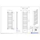 Set Badezimmerheizkörper Instal Projekt Retto RET-40/140C31, Thermostatset Instal Projekt Z17 606400001C31