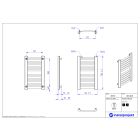 Set Thermostatset Instal Projekt Z17 606400001C31, Badezimmerheizkörper Instal Projekt Retto RET-40/70C31