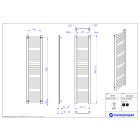 Set Badezimmerheizkörper Instal Projekt Retto RET-40/180C31, Thermostatset Instal Projekt Z17 606400001C31