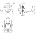 Set Kombi-Pack mit WC-Sitz Ideal Standard i.Life O T572501, Unterputzrahmen Ideal Standard Prosys R020467, R0121A6