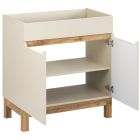 Set Kabinett Comad Bali Cashmere BALI CASHMERE 82-80-46-2D, Naphtha-Arbeitsplatte Comad Adel Oak BLAT UN. 89-80-B WOTAN