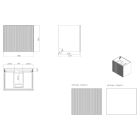 Set Unterschrank Oltens Lun 60027000, Naphtha-Arbeitsplatte Oltens Lun 63024000