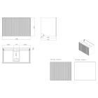 Set Unterschrank Oltens Lun 60033060, Naphtha-Arbeitsplatte Oltens Lun 63025300