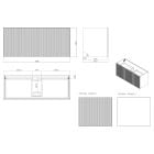 Set Unterschrank Oltens Lun 60035000, Naphtha-Arbeitsplatte Oltens Lun 63027000