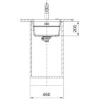 Set Granitspüle Franke Kanon 125.0749.653, Küchenarmatur Franke Lina 115.0693.229