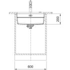 Set Granitspüle Franke Kanon 125.0749.660, Küchenarmatur Franke Lina 115.0626.020