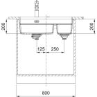 Set Granitspüle Franke Kanon 125.0749.677, Küchenarmatur Franke Atlas Neo 115.0741.710