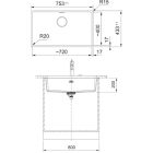 Set Granitspüle Franke Maris 125.0751.422, Küchenarmatur Franke Active 115.0653.388