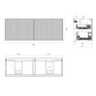 Set Waschbecken Oltens Stila 40206000, Badschrank Oltens Lun 60040300
