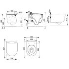 Set WC-Becken Ceramica Dolomite Mirto Round D474901, WC-Sitz Ceramica Dolomite S473301