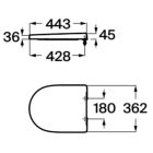 Set WC-Becken Roca Meridian A346747S00, WC-Sitz Roca Meridian A801F92001