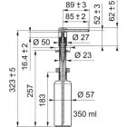 Set Küchenarmatur Franke Urban 115.0627.523, Flüssigkeitsspender Franke Comfort 112.0753.277