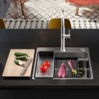 Set Edelstahlspüle Franke Box 127.0749.856, Küchenarmatur Franke Smart Glenda 115.0747.475