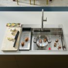 Set Edelstahlspüle Franke Box 127.0749.856, Küchenarmatur Franke Smart Glenda 115.0747.475