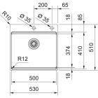 Set Edelstahlspüle Franke Box 127.0749.856, Küchenarmatur Franke Smart Glenda 115.0747.475