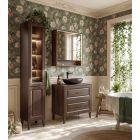 Set Badschrank Comad Dorothy Ristretto DOROTHY RISTRETTO 82-60-46-2S, Waschbecken Comad Go GO60/DP-8095, NIAGARA UM 03 BLACK 86001B