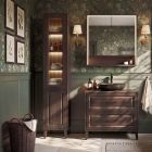 Set Badschrank Comad Dorothy Ristretto DOROTHY RISTRETTO 82-80-46-2S, Waschbecken Comad Mona UN-MONA-MB12, RISTRETTO 89-80-46 M